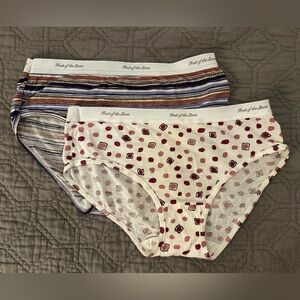 2 Pairs of Vintage 100% Cotton Fruit of the Loom Women's Panties Sz 7